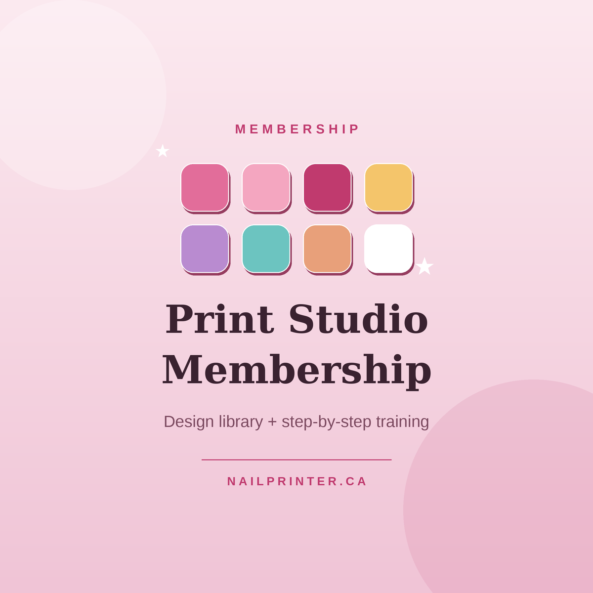Print Studio Membership — Maya's nail-art design library and step-by-step training, NailPrinter.ca